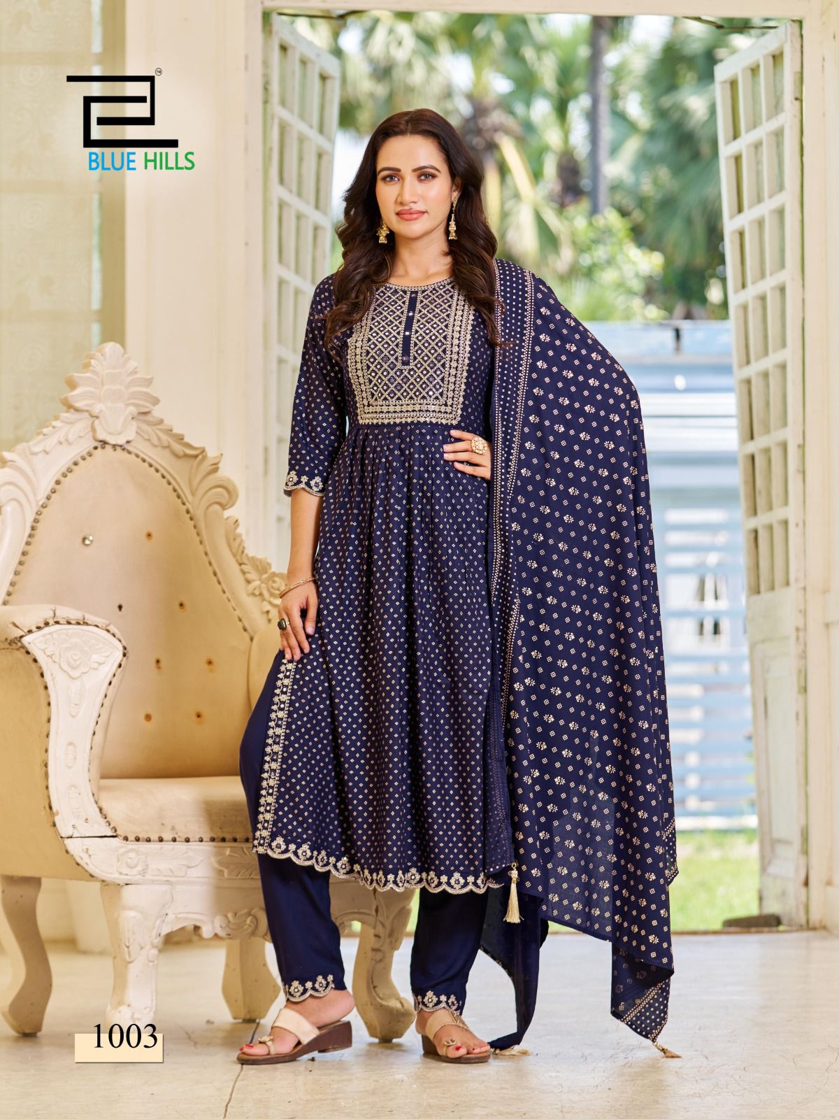 Blue Hills Trend Capture Nayra Cut Readymade Suits